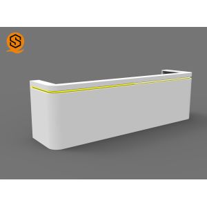 Modern 2 People Artificial Stone Reception Desk With Joint Invisible