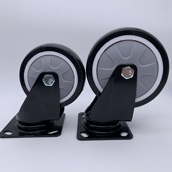 5 Inch Black Tread Swivel Logistics Caster