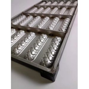 24 Cavity PTFE Oval Shaped Waffle Hot Dog Mold Pan