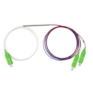 50 / 50 is 1m longer than 1x2 FBT fiber coupler splitter, connected to SC / APC