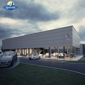 Long Span Prefabricated Steel Structure Showroom / Auto Showroom / Exhibition