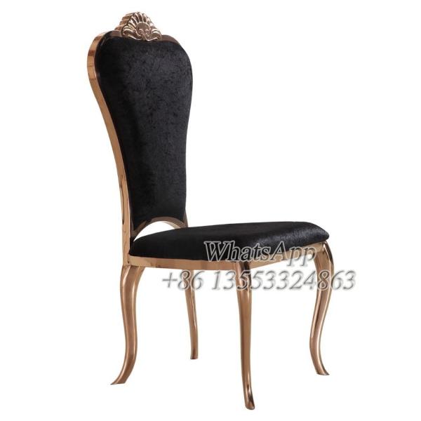 Stainless Steel Frame Dining Chairs With Rose Gold Color (YS-13)