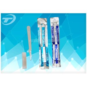 Stainless Steel Safety Surgical Scalpel Blades With Plastic Handle