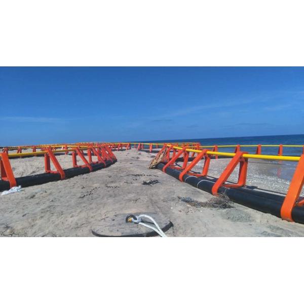 Deep Open Sea HDPE Triangular Brackets Fish Cage with 315mm Floating Pipe in