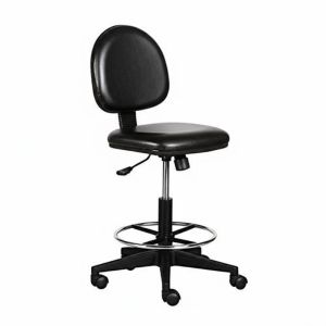 China 300 Lbs Weight Capacity Black PU Leather ESD Lab Chair with Easy To Clean Surface for Laboratory Use on sale