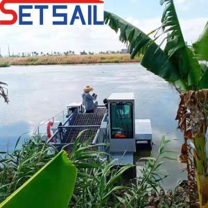 12kn/H Floating Weeds Water Hyacinth Harvester for Lake Usage Cutting Width 3m
