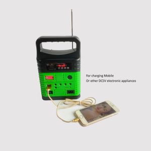 5meter Cable Solar Energy Systems Home Mini 7500mah With Radio LED Light