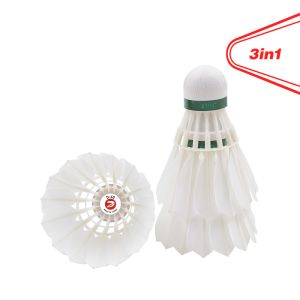 Dmantis 3in1 Duck Feather Shuttlecocks Hybrid Shuttlecock Badminton Birdies
