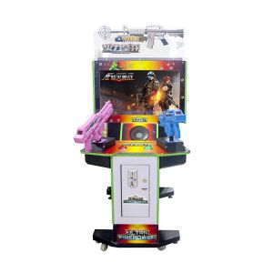 22 Inch Screen Shooting Arcade Machines , Ultra Firepower Arcade With Pink Gun