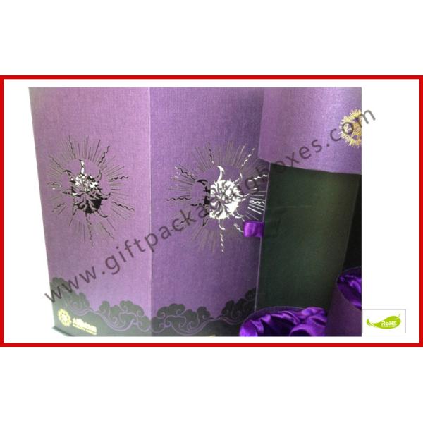 Handmade Round Gift Packaging Boxes , Revolving Embossed Gift Box