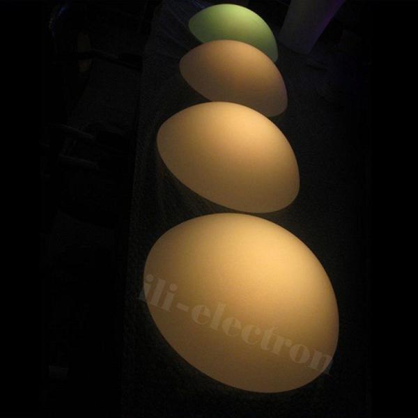 Plastic LED Colour Changing Waterproof Ball Lamp Half Sphere Shape For Garden Decor