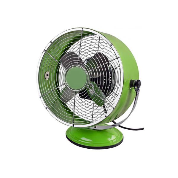 Portable Retro Electric Table Fan 9 Inch 120V 60Hz 25W Chrome Grill Houseware