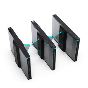 Access Control Flap Barrier Turnstile Gate SUS304 Stainless Steel For Library