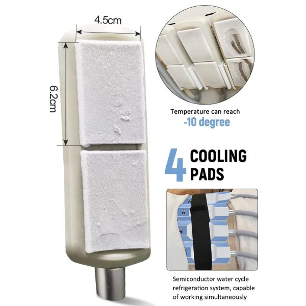 Portable 2 in 1 Fat Freezing EMS Cool Device with 4 Handles for Cellulite Reduction and Minus 10 Degree for Beauty Salon Use