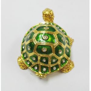 gold plated metal double turtle trinket jewelry box good quality turtle trinket
