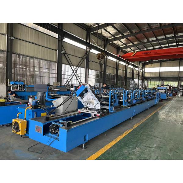 Post Track Cutting Adjustable C Channel Roll Forming Machine With About 14 Stations