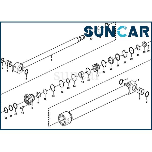 14577802 VOE14577802 Sealing Kit Dipper Arm Hydraulic Cylinder Fits SUNCARVO.L.VO Wheel Excavator EW145B