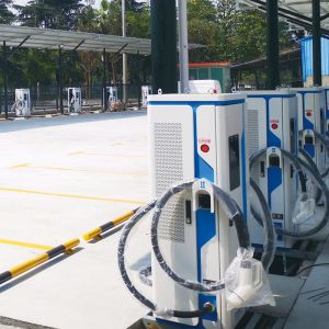 ROHS 120kw EV DC Charging Pile Integrated CCS Charger Type 2 High Speed