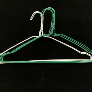 Wholesale PVC / Plastic Coated Wire Hanger Size Optional For Dry Cleaner Easy To Use from china suppliers