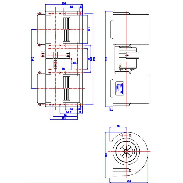 Plastic Bus Vehicle Evaporator Blower Fan With 13 Months Warranty
