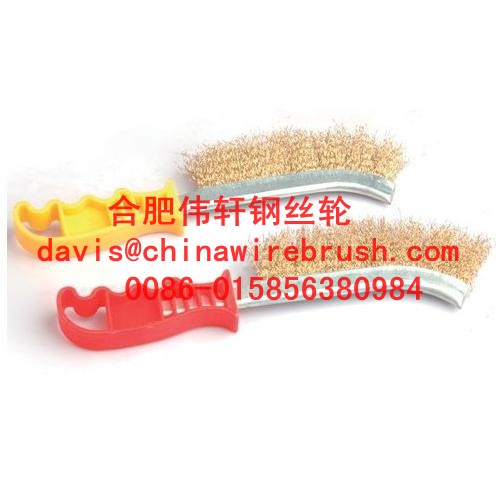 Brass Wire Scratch Brushes with Plastic Handle