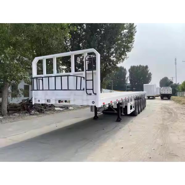 CIMC 5 Axles 40ft Extendable Stretch Cargo Flatbed Deck Truck Tractor Semi-Trailer