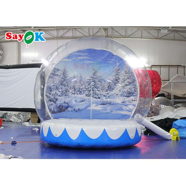 0.6mm PVC Inflatable Yard Decorations Christmas Background Wall Human Snow Globe Photo Booth