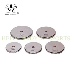 Black Painted Fitness Weight Plates Eco Friendly Material With Straight Edge