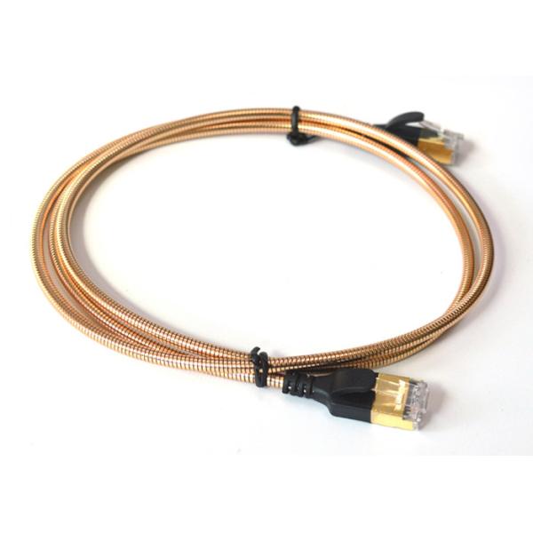 Outdoor Armored LAN Patch Cable Solid GEL Filled Cable , RJ45 patch cord