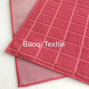 Red color size 16”100% poly microfiber cleaning cloth， tea towels dry water