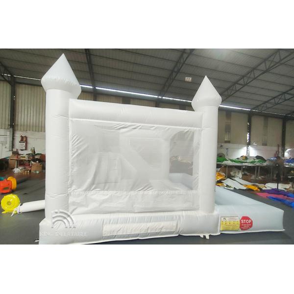 King Inflatable White Bounce Castle Slide Ball Pit Combo Jumper Bouncy House Wedding Party Decorations Jumping Bed