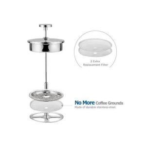 304 1000ml Pear Shape insulated stainless coffee plunger Double Wall