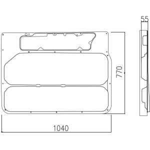 Self-Propelled/Trailer Rvs Std Door Storage Board & Folding Table System