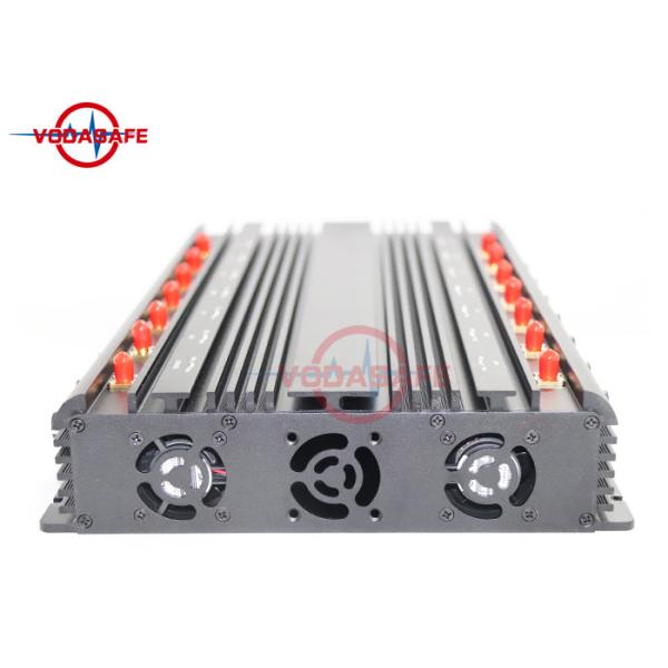 China Walkie - Talkie Network Signal Jammer Power Adjustable Function 395*238*60mm Size