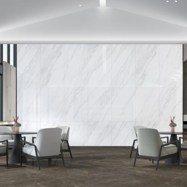 Modern Simple Style Indoor Porcelain Tiles with 4 Patterns and Glossy/Matte
