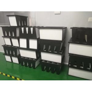 Wholesale Lower Resistance V CELL Mini-Pleated HEPA Filter with ABS Frame for Industrial Air Management from china suppliers