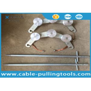Aluminum Alloy SHL75D Hook Grounding Pulley Block , 6-38mm Conductor Wire