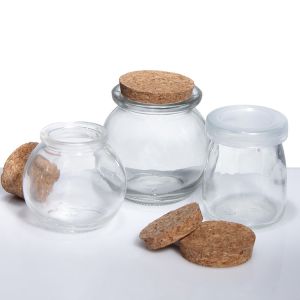 Customized Shape Glass Pudding Jars 200ml Vacuum Sealing