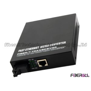 Standalone Single Mode Fiber Media Converter Internal Power Adapter 80Km