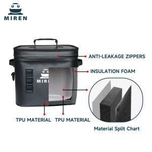 Black 24-Can Soft Cooler Pack Is Great For Outdoor Picnics And Fishing