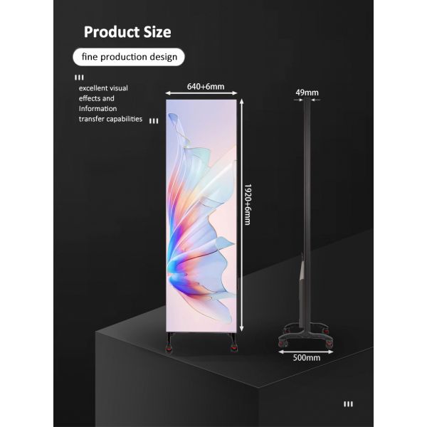 Customized Vertical Digital Foldable LED Screen Touch Poster Display Screen