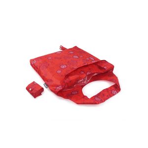 Red Portable Lightweight Folding Tote Bag Multipurpose 190 T Polyester