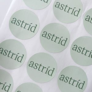 Custom Text Image Adhesive Printing Round Label Stickers Waterproof Vinyl