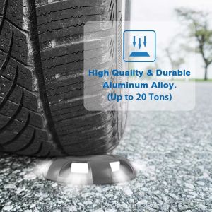 Round Aluminum Solar Deck Lights 3500K Waterproof Step 144 * 32MM For Pathway