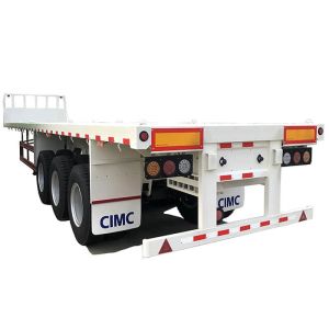 CMCC 3 Axles 40 Tons 40ft Extendable Flatbed Semi Trailer for Heavy Transport