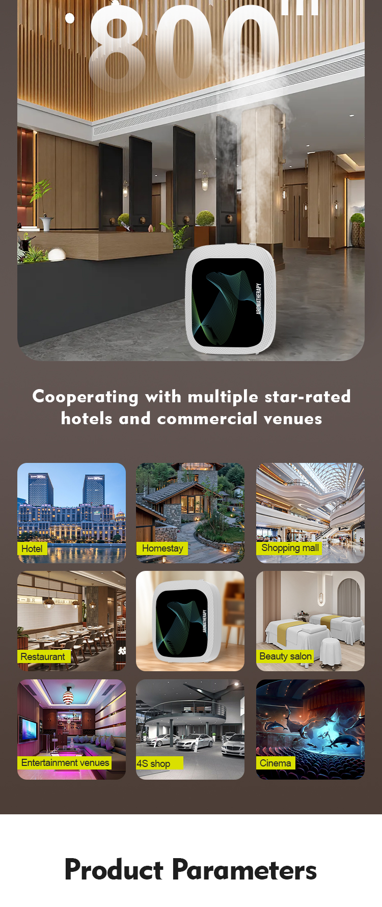 150ML Wall Mounted Aroma Diffuser 6V Voltage Eco Friendly Aromatherapy Diffusers