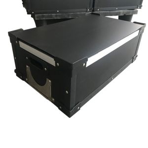 Conductive Container Anti Static Plastic ESD Box Circulation Black