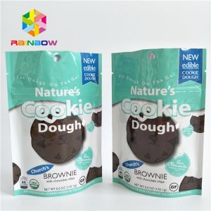 Small Size Snack Food Packaging Bags With Zipper Top Handle Customized Color