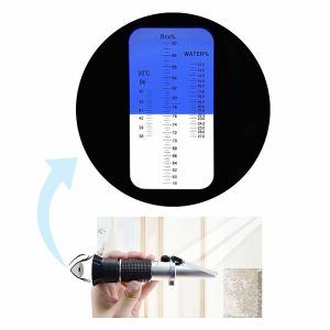 Compact Portable Brix Refractometer 0-40% Brix and 0-25% Alcohol Range for Wine