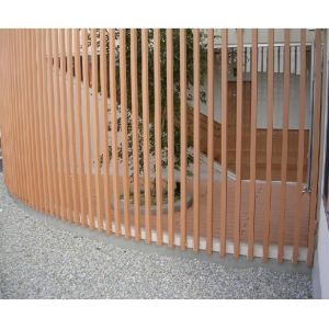 Brown / Cedar Thin Coffee WPC Fence Panels For SPA Surrounds Decoration